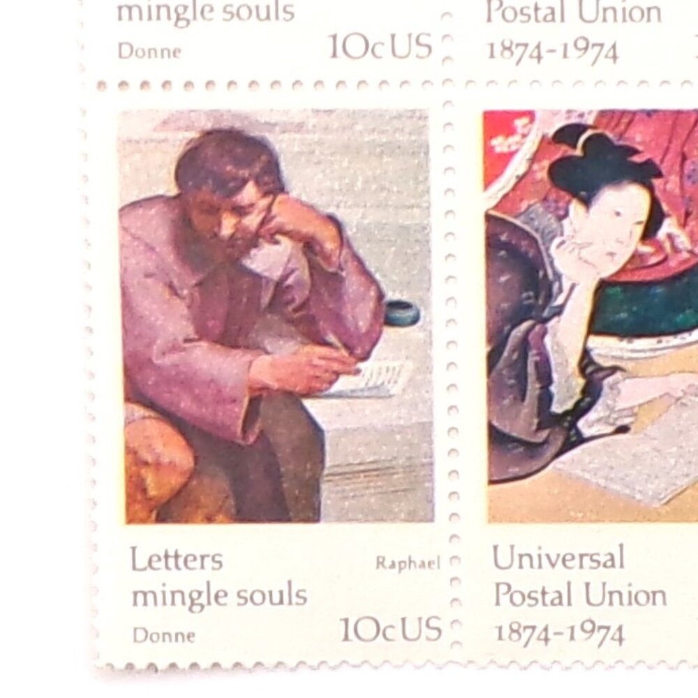 1974 -US#1530 - 37 - 10c Universal Postal Union Plate Block of 8 - Picture 7 of 10